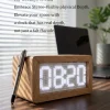 Product Description Experience a truly unique timepiece – the Mechanical Push-Pull Digital Clock. Combining the tactile charm of kinetic mechanics with the natural beauty of solid wood, this clock redefines how you see and feel time. Natural Wood Cover Design – Crafted from selected high‑quality wood, featuring warm, natural grain. Blends practicality with decorative aesthetics for home or commercial spaces. Patented Mechanical Push-Pull Display – Time digits are split into independently controllable retractable segments. Segments protrude or retract to form numbers, creating a dynamic mechanical visual effect. Wi‑Fi Automatic Time Calibration – Syncs with network standard time wirelessly. No more manual adjustments – accurate around the clock. Multi‑Motor Collaborative Control – Self‑developed algorithm drives each segment smoothly. No jamming, no misalignment, no lag. Closed‑Loop Auto Calibration – Real‑time self‑detection and correction. Maintains high precision even after long‑term use, compensating for mechanical wear. Smart Adjustable LED Brightness – Built‑in LED lighting system with free brightness adjustment. Balances clarity and visual comfort – eye‑friendly and durable. Industrial‑Grade Stability – Vibration‑resistant, EMI‑immune, supports 24/7 continuous operation with ultra‑low failure rate. Low‑Power Silent Operation – Optimized drive circuits and motors for energy saving and near‑silent performance. coffee-table led wifi